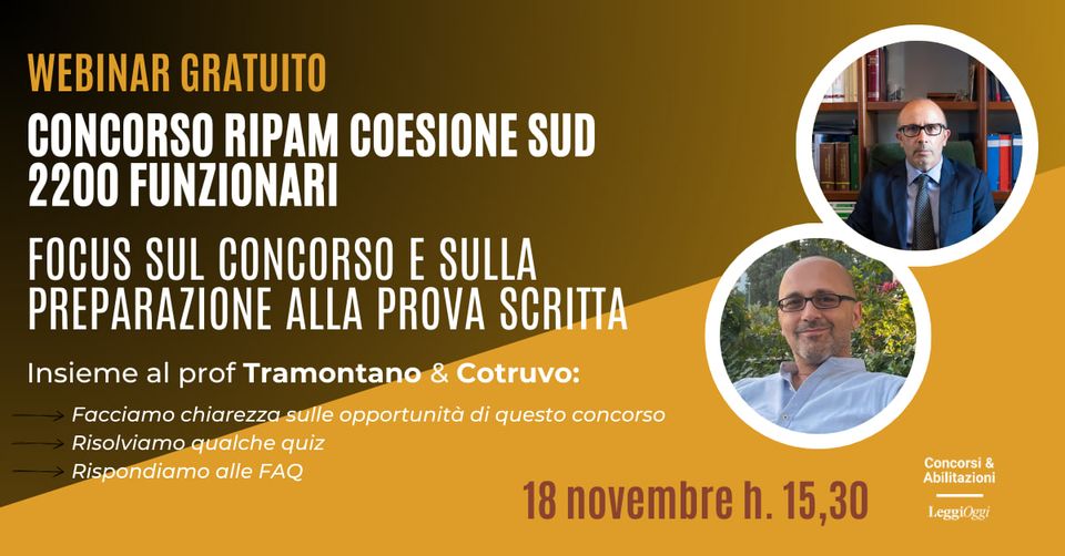 concorso coesione sud 2024 webinar