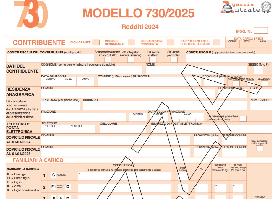 Modello 730/2025: online la bozza. Entrano Irpef, bonus Natale e cedolare secca a 2 aliquote